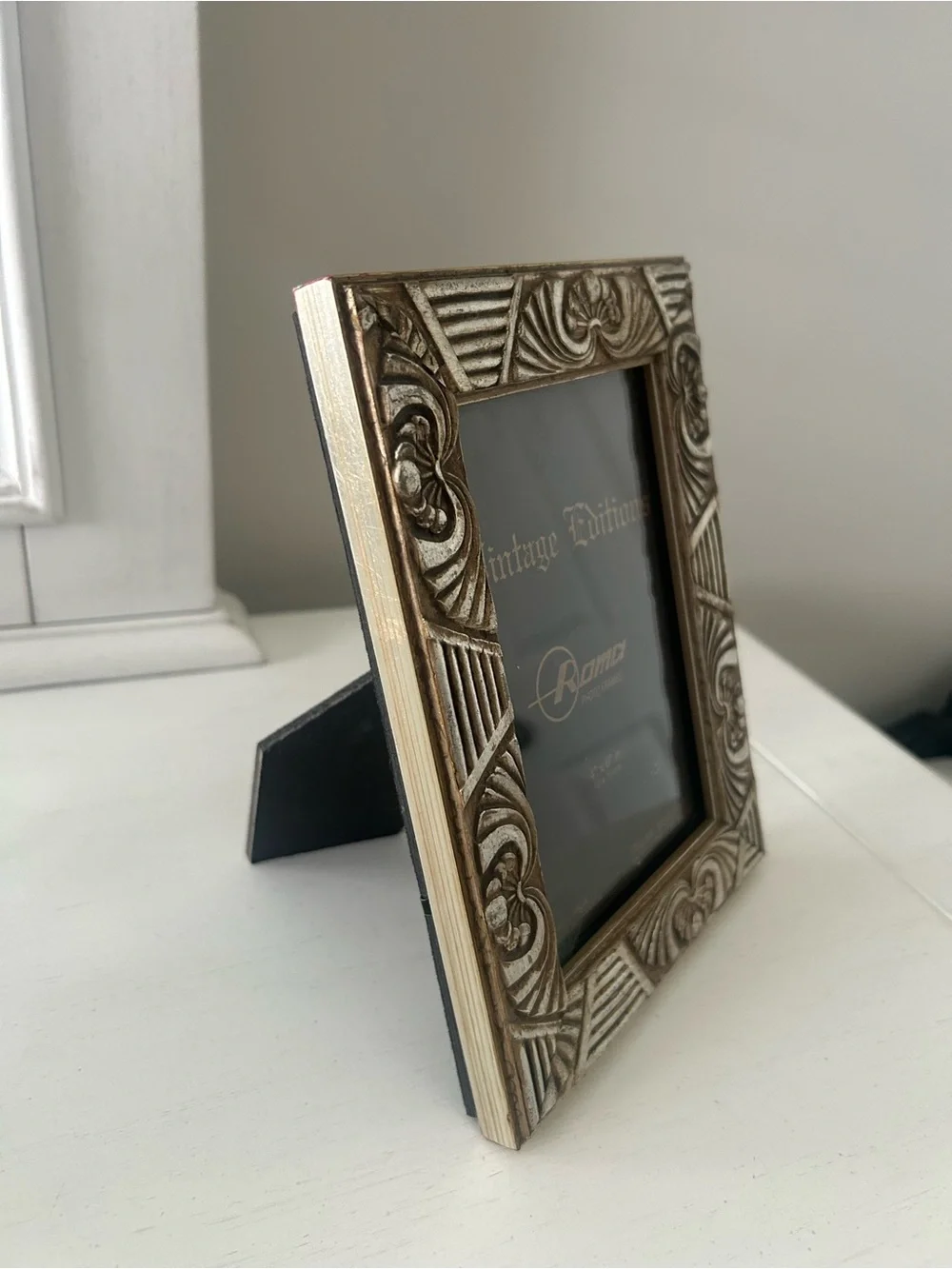 Roma Ornate Gold Silver Tone Wood Frame